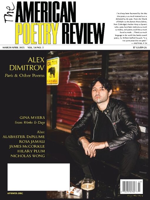 Title details for The American Poetry Review by World Poetry, Inc - Available